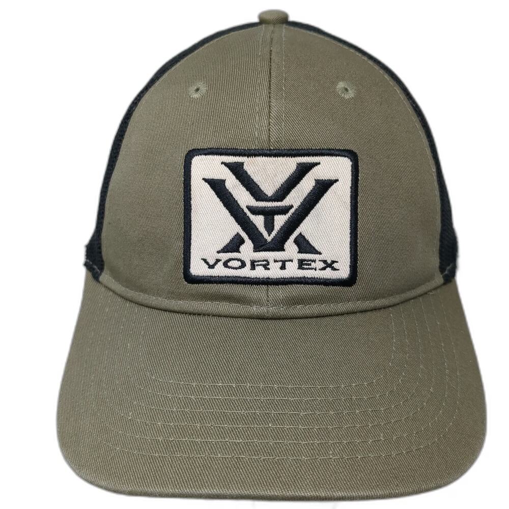Vortex Gear Trucker Hat Green Black One Size Mesh Snapback Embroidered Patch